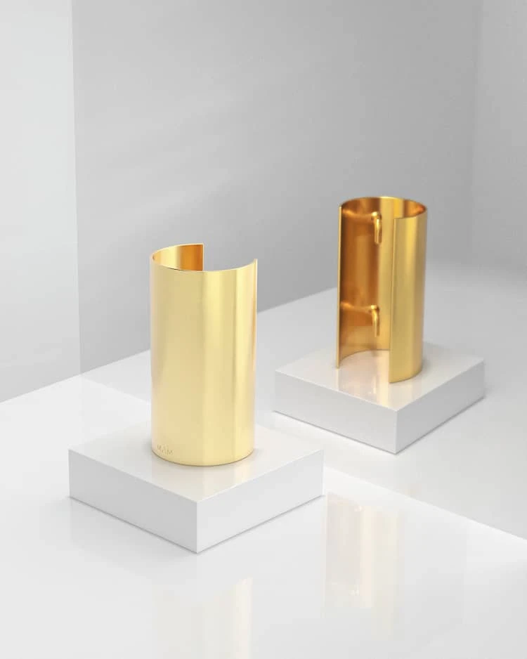 Medium Gold Ponytail Cuff 2 Medium Gold Ponytail Cuff - Image 2