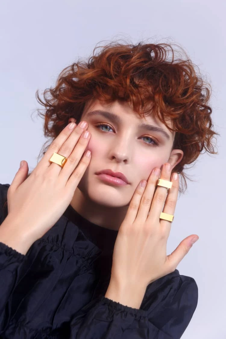 Gold Square Ring 3 Gold Square Ring - Image 3