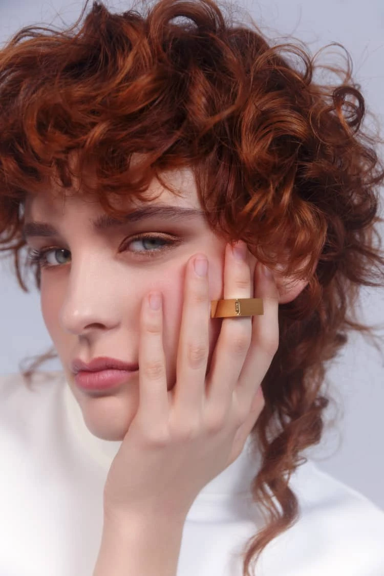 Gold Square Ring 2 Gold Square Ring - Image 2