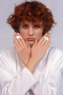 Silver Square Ring -Mam Originals Shop GEO7049 411 olmzqr