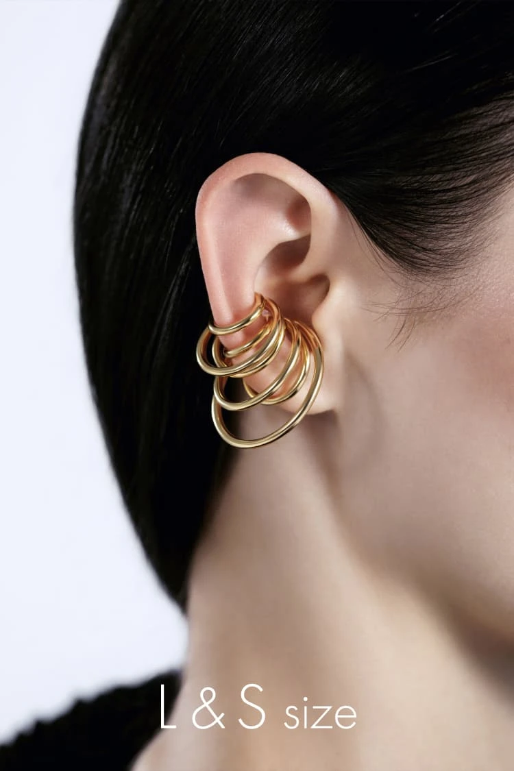 Gold Coils Ear Cuff 3 Gold Coils Ear Cuff - Image 3