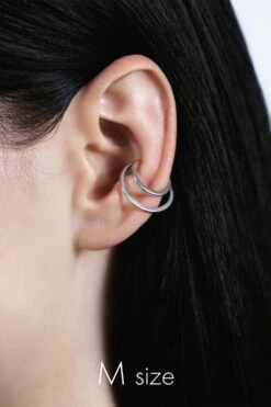 Silver Crescent Ear Cuff -Mam Originals Shop M old silver1 lohdix