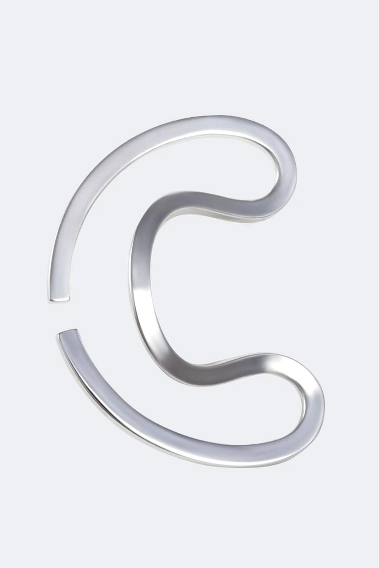 Silver Ear Cuff Around The Ear 3 Silver Ear Cuff Around The Ear - Image 3