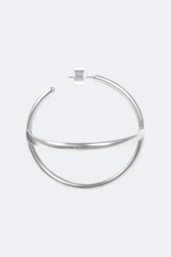 Silver Hoop Semi Cercle Earrings -Mam Originals Shop NEW ORBIT PRDCT0121 hkxqsu