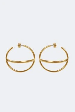 Gold Hoop Semi Cercle Earrings -Mam Originals Shop NEW ORBIT PRDCT0123 2 xbzlhj