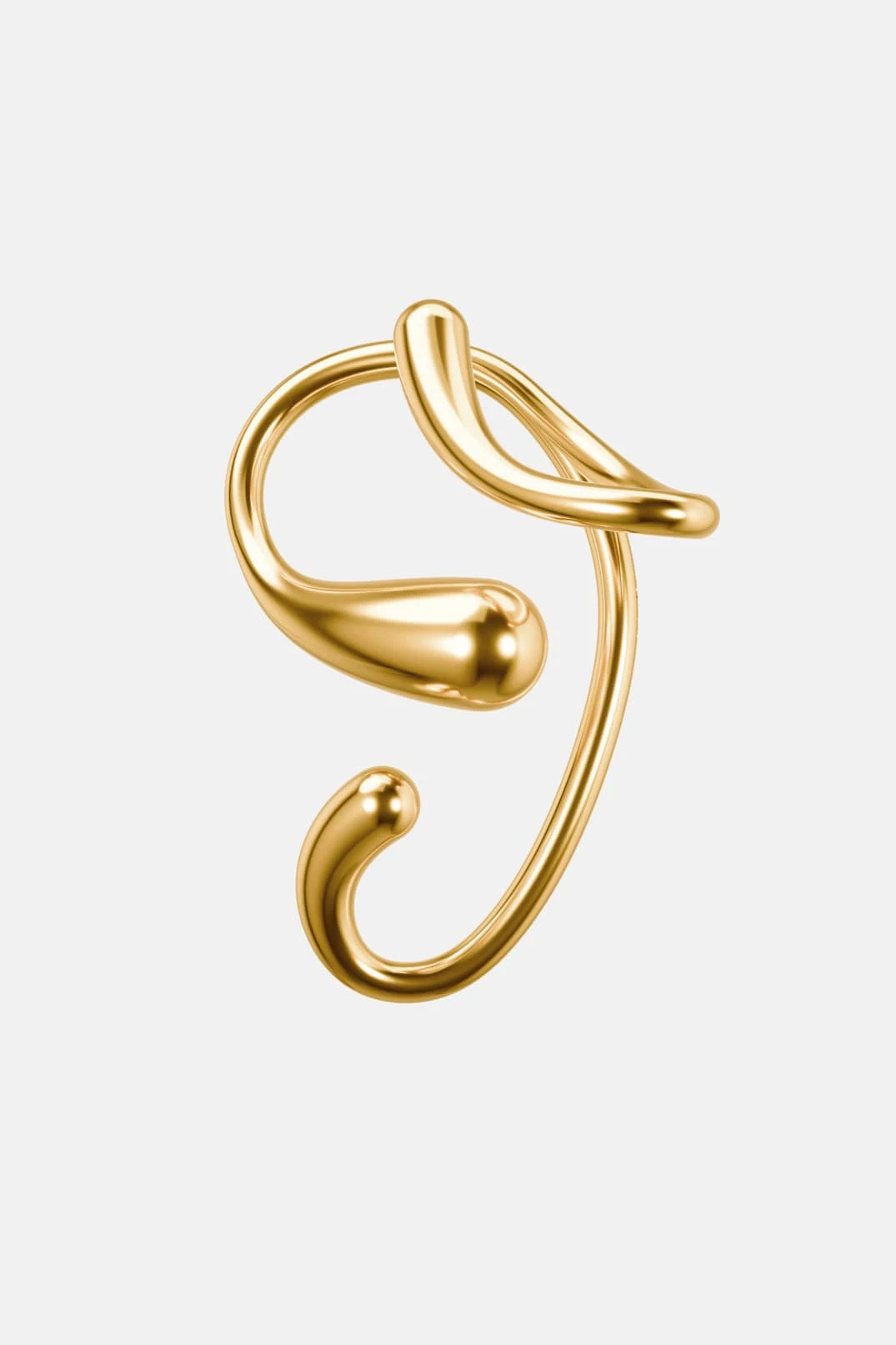 Full Ear Drops Ear Cuff - Gold 2 Full Ear Drops Ear Cuff - Gold - Image 2