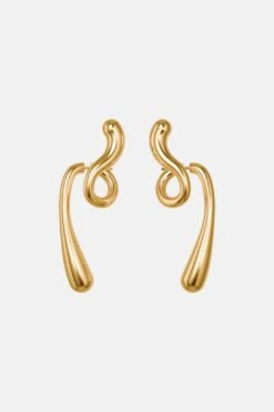 Large Twisted Drop Earrings - Gold 6 Large Twisted Drop Earrings - Gold -Mam Originals Shop PLEIADIANS PRODUCT G190 ratzqt