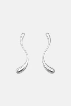 Large S-Shaped Drop Earrings - Silver 8 Large S-Shaped Drop Earrings - Silver -Mam Originals Shop PLEIADIANS PRODUCT S184 ui0lbp
