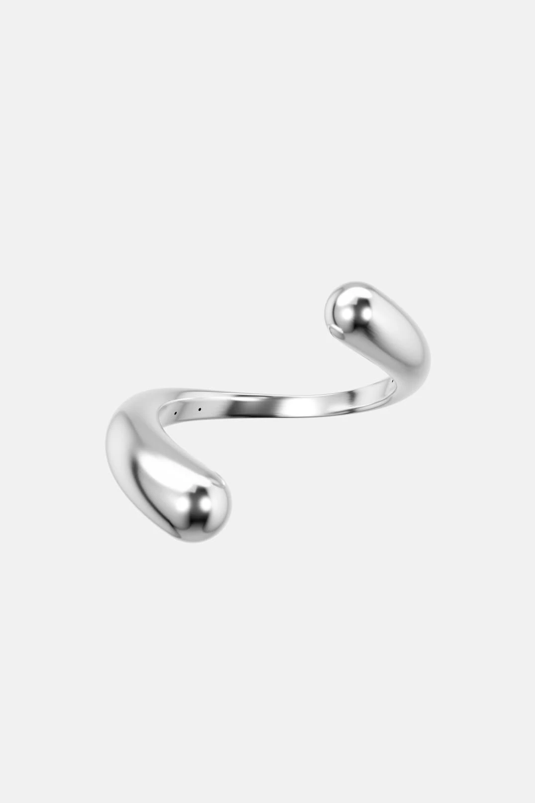 Drops Asymmetrical Necklace - Silver 5 Drops Asymmetrical Necklace - Silver - Image 5