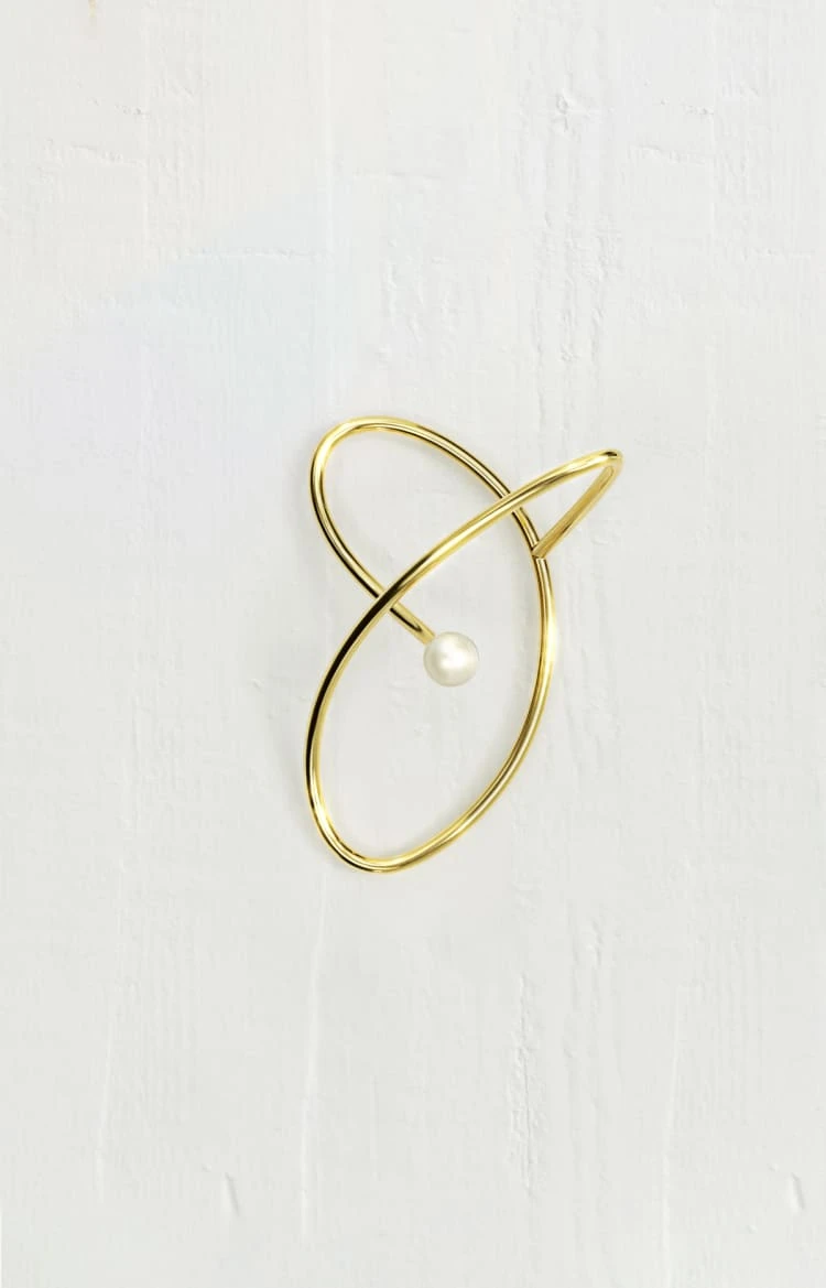 Gold Pearl Ear Cuff 2 Gold Pearl Ear Cuff - Image 2