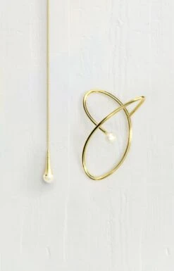 Mam Originals Shop 11 Gold Pearl Ear Cuff With Chain