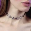 Silver Heart Choker