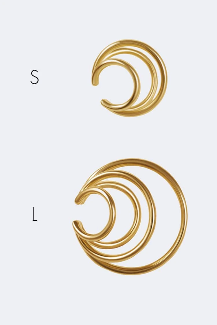 Large Gold Coils Ear Cuff 2 Large Gold Coils Ear Cuff - Image 2